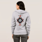 Boho-Diamant-Emblem Hoodie (Schwarz voll)
