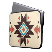 Boho-Diamant-Emblem Laptopschutzhülle (Vorderseite Links)