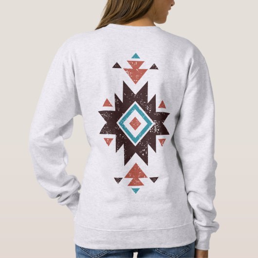 Boho-Diamant-Emblem Sweatshirt (Rückseite)
