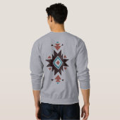 Boho-Diamant-Emblem Sweatshirt (Schwarz voll)