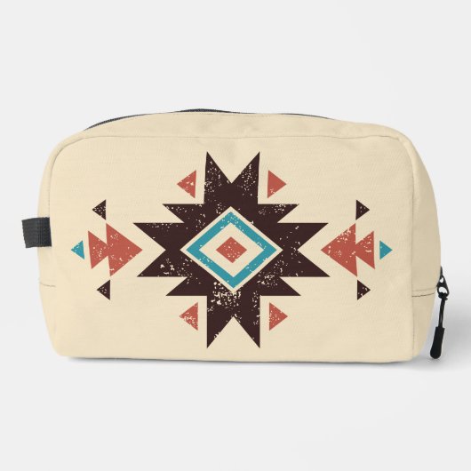 Boho-Diamant-Emblem Waschbeutel (Vorderseite)
