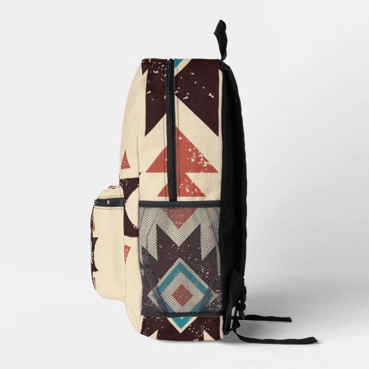 Boho Diamond Emblem Bedruckter Rucksack (Rechts)