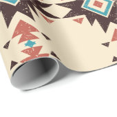 Boho Diamond Emblem Geschenkpapier (Rolleneckpunkt)