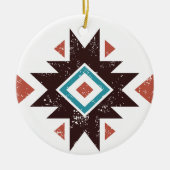 Boho Diamond Emblem Keramik Ornament (Vorne)