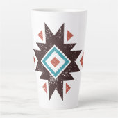 Boho Diamond Emblem Milchtasse (Vorderseite)