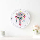 Boho Diamonds II Wall Clock Große Wanduhr (Zuhause)