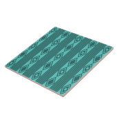 Boho Diamonds Stripes Türkis Fliese (Seite)