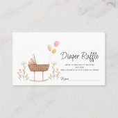 Boho Diaper Raffle Baby Showspielkarte Platzkarte (Vorderseite)
