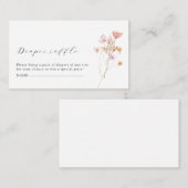 Boho Diaper Raffle Babydusche Umschließkarte Begleitkarte (Vorne/Hinten)