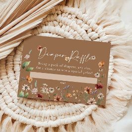 Boho Diaper Raffle Babyduschkarte Mitteilungskarte