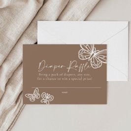 Boho Diaper Raffle Babyduschkarte Mitteilungskarte