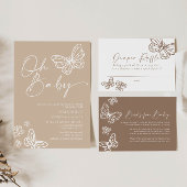 Boho Diaper Raffle Babyduschkarte Mitteilungskarte