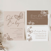 Boho Diaper Raffle Babyduschkarte Mitteilungskarte