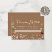 Boho Diaper Raffle Babyduschkarte Mitteilungskarte (Vorderseite/Rückseite Beispiel)