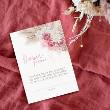 Boho Diaper Raffle Card Pampas Grass Kinderdusche