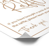 Boho Diaper Raffle Game Pampas Grass Baby Dusche Poster (Ecke)