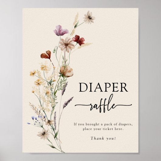 Boho Diaper Raffle Poster (Vorne)