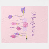 Boho die Mädchen der Trendy Frauen jugendlich Fleecedecke (Vorderseite (Horizontal))