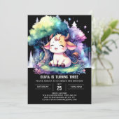 Boho Digital Cow Birthday Einladung (Stehend Vorderseite)