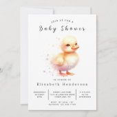 Boho Digital Duck Baby Duck Einladung (Vorderseite)
