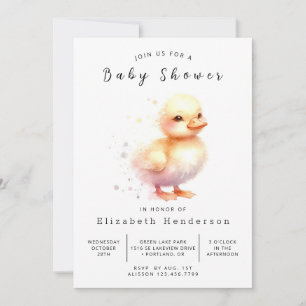Boho Digital Duck Baby Duck Einladung