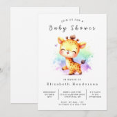 Boho Digital Giraffe Baby Shower Einladung (Vorne/Hinten)