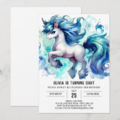 Boho Digital Horse Birthday Einladung (Vorne/Hinten)