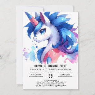 Boho Digital Horse Birthday Einladung