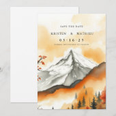 Boho Digital Mountain Save The Date (Vorne/Hinten)