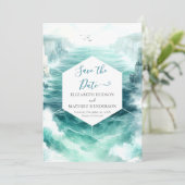 Boho Digital Nautical Wedding Save The Date (Stehend Vorderseite)