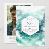 Boho Digital Nautical Wedding Save The Date (Vorne/Hinten)