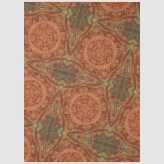 Boho-Digitalkomposition Spätherbst Seidenpapier (Vorderseite)