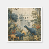 Boho Dino Baby Shower Serviette (Vorderseite)