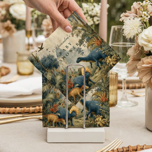 Boho Dino Baby Shower Serviette