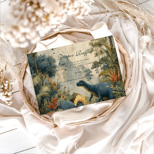 Boho Dino Baby Shower Windelraffel Begleitkarte