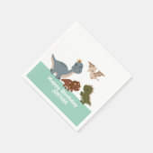 Boho Dino-Mite Geburtstagsfeier Serviette (Ecke)