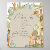 Boho Dinosaur Baby Dusche Mama Osa Bar Poster (Vorne)