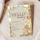 Boho Dinosaur Babydusche Einladung
