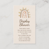 Boho Dinosaur Beige Babydusche Begleitkarte (Vorderseite)