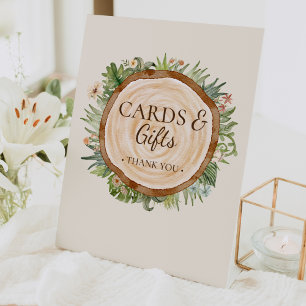 Boho Dinosaur Beige Babyduschkarten und Geschenke Sockelschild