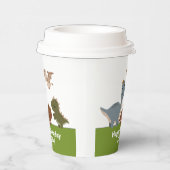 Boho Dinosaur Birthday grünes Thema Pappbecher (Rechts)