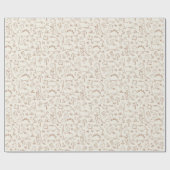 Boho Dinosaur Dino Boy Kids Baby T-Rex Beige Geschenkpapier (Flach)