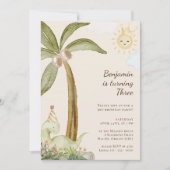 Boho Dinosaur jede Alterskinderpartei Einladung (Vorderseite)