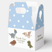 Boho Dinosaurs Blue Vielen Dank Geschenkschachtel (Geöffnet)