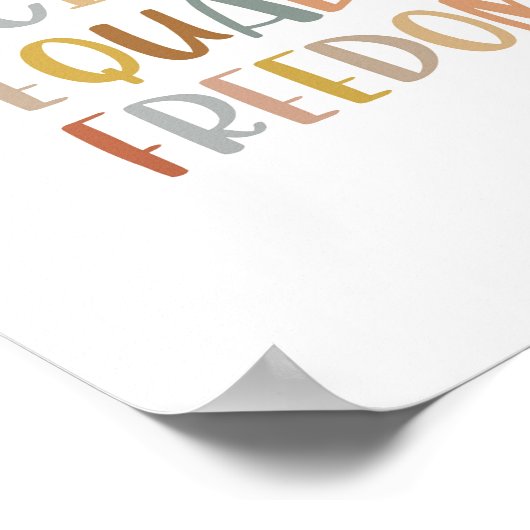 Boho Discipline ist gleich Freedom Poster (Ecke)