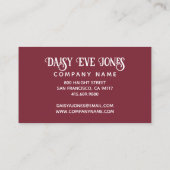 Boho Disco Ball Visitenkarte (Rückseite)