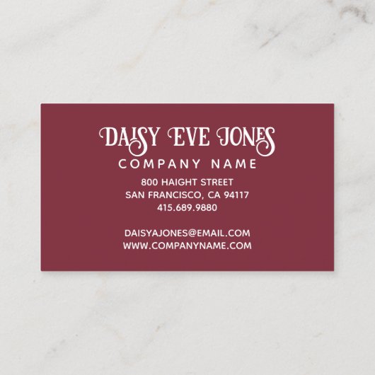 Boho Disco Ball Visitenkarte (Rückseite)