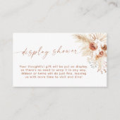 Boho Display Duschkarte, Pampas Grass Baby Dusche Begleitkarte (Vorderseite)