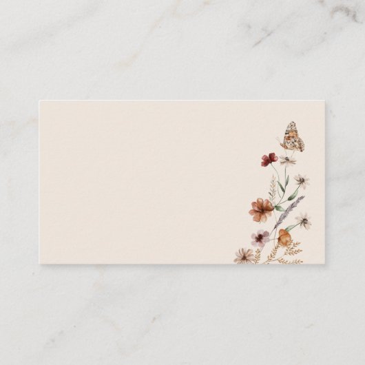 Boho Display Showeinschlusskarte Begleitkarte (Rückseite)