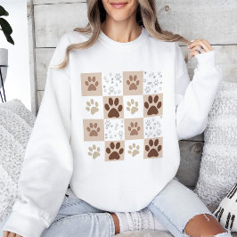 Boho Dog Paw Prüfmuster Sweatshirt